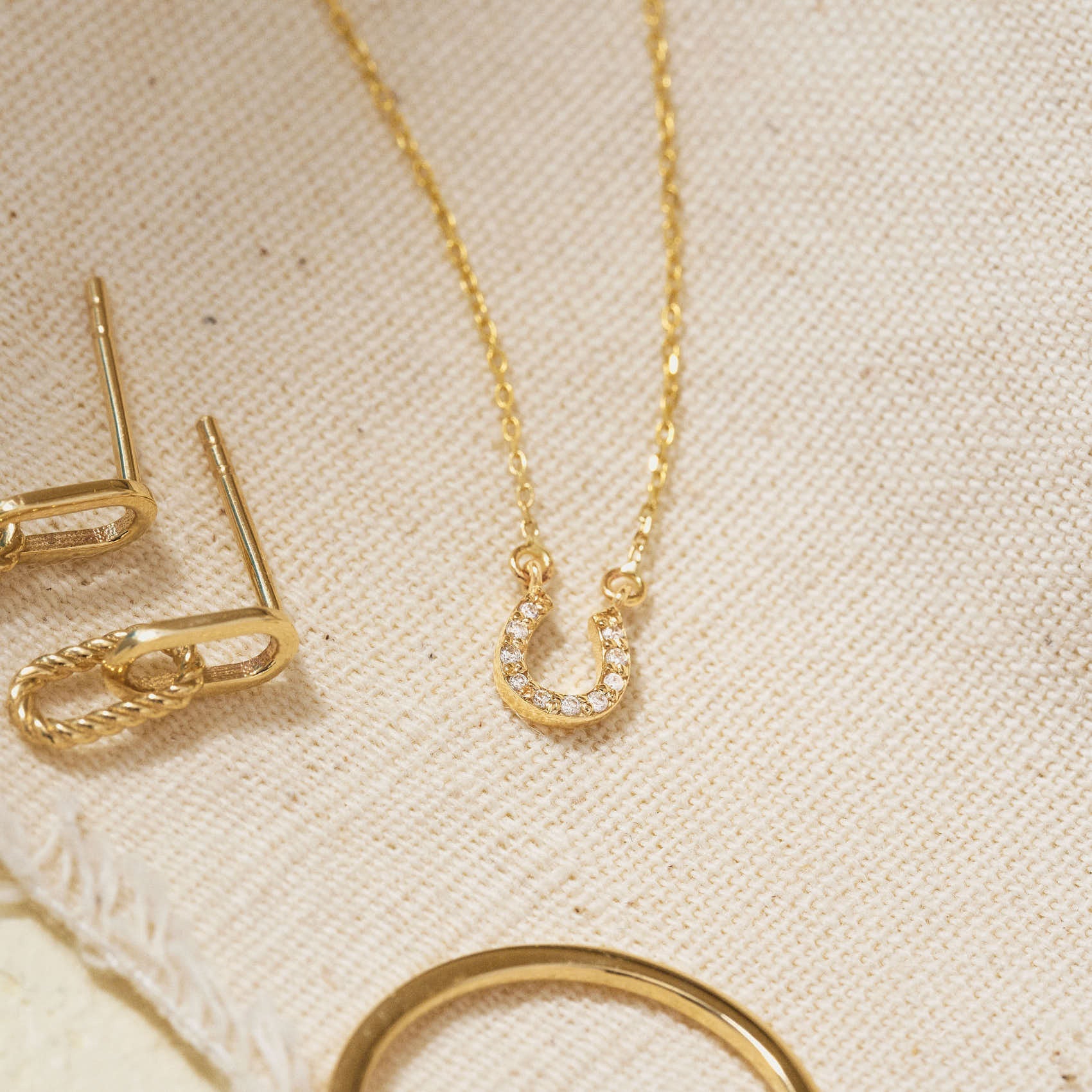 Diamond Horseshoe Necklace