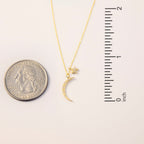 Diamond Moon Star Necklace