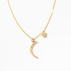 Diamond Moon Star Necklace