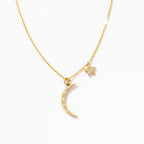 Diamond Moon Star Necklace