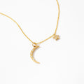 Diamond Moon Star Necklace