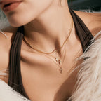 Small Diamond Cross Necklace