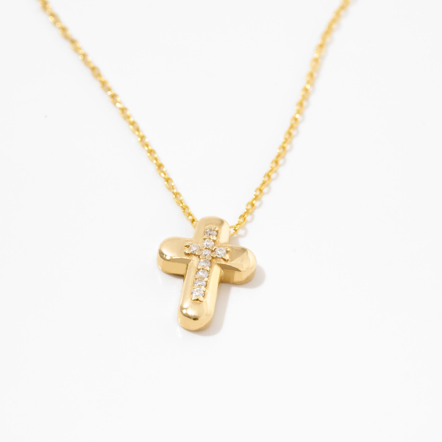 Small Diamond Cross Necklace