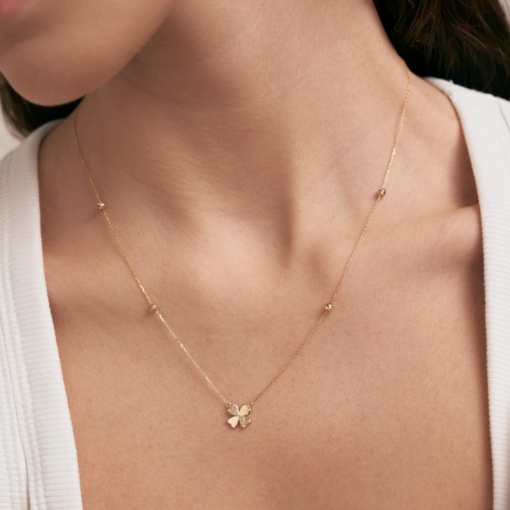 Diamond Four-Leaf Clover Necklace