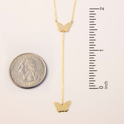 Butterfly Y-Necklace with Diamond