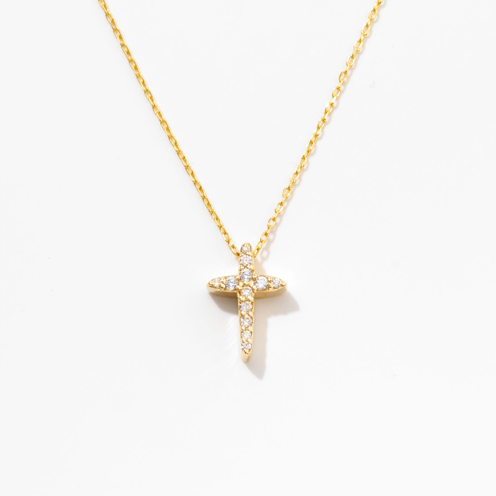 Diamond shops small cross necklace