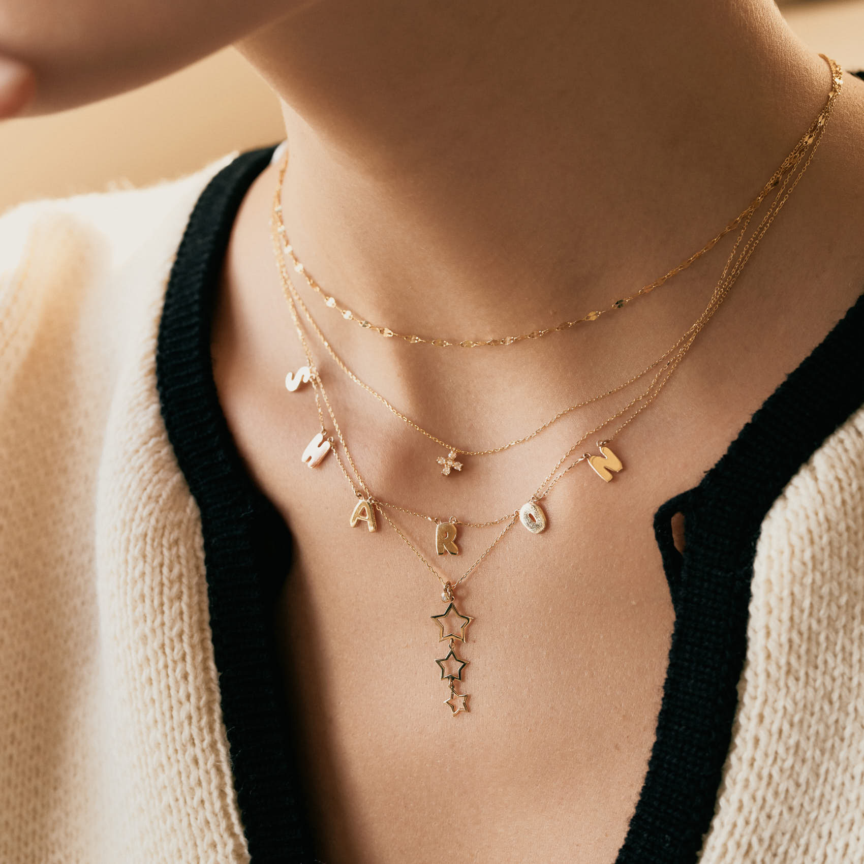 Tiny Diamond Cross Necklace