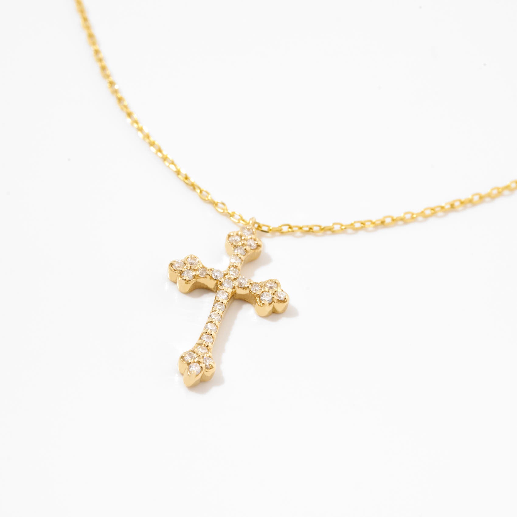 Diamond Petite Cross Necklace