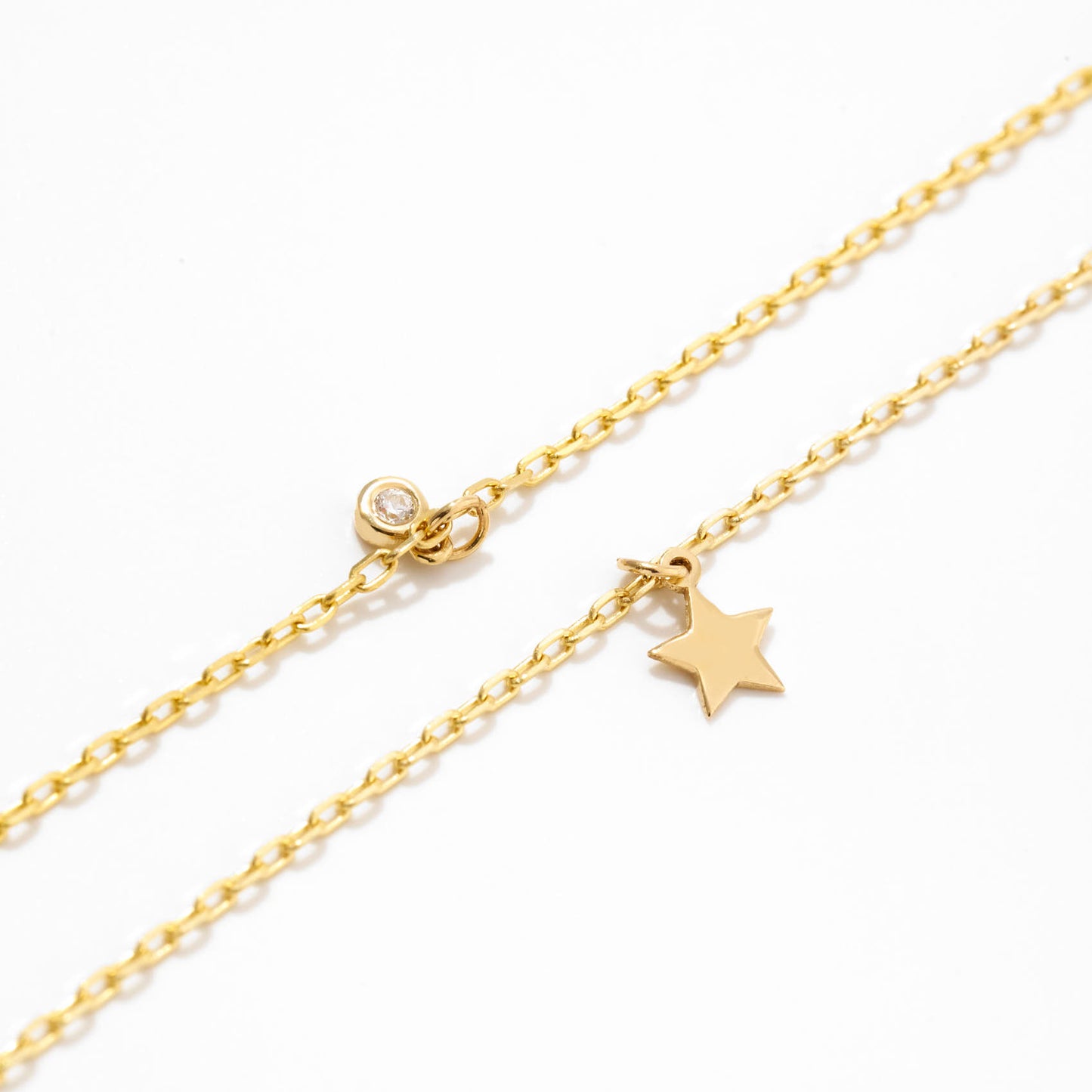 Diamond Star By the Yard Necklace in 14k Solid Gold