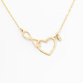 Small Heart-Infinity Necklace with Diamond