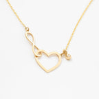 Small Heart-Infinity Necklace with Diamond