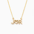 Diamond Couple's Initial Heart Necklace