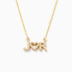 Diamond Couple's Initial Heart Necklace