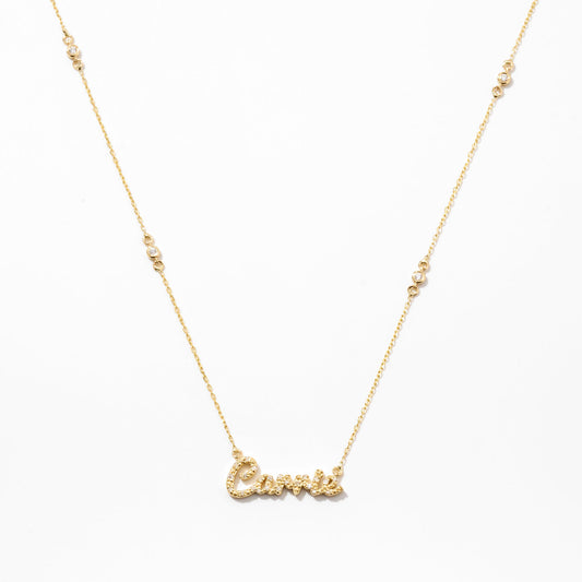 Diamond Carrie Name Necklace