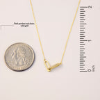 Diamond Paperclip Interlocking Necklace