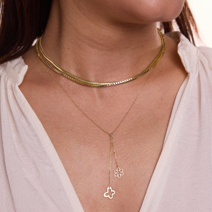 Butterfly and Flower Necklace