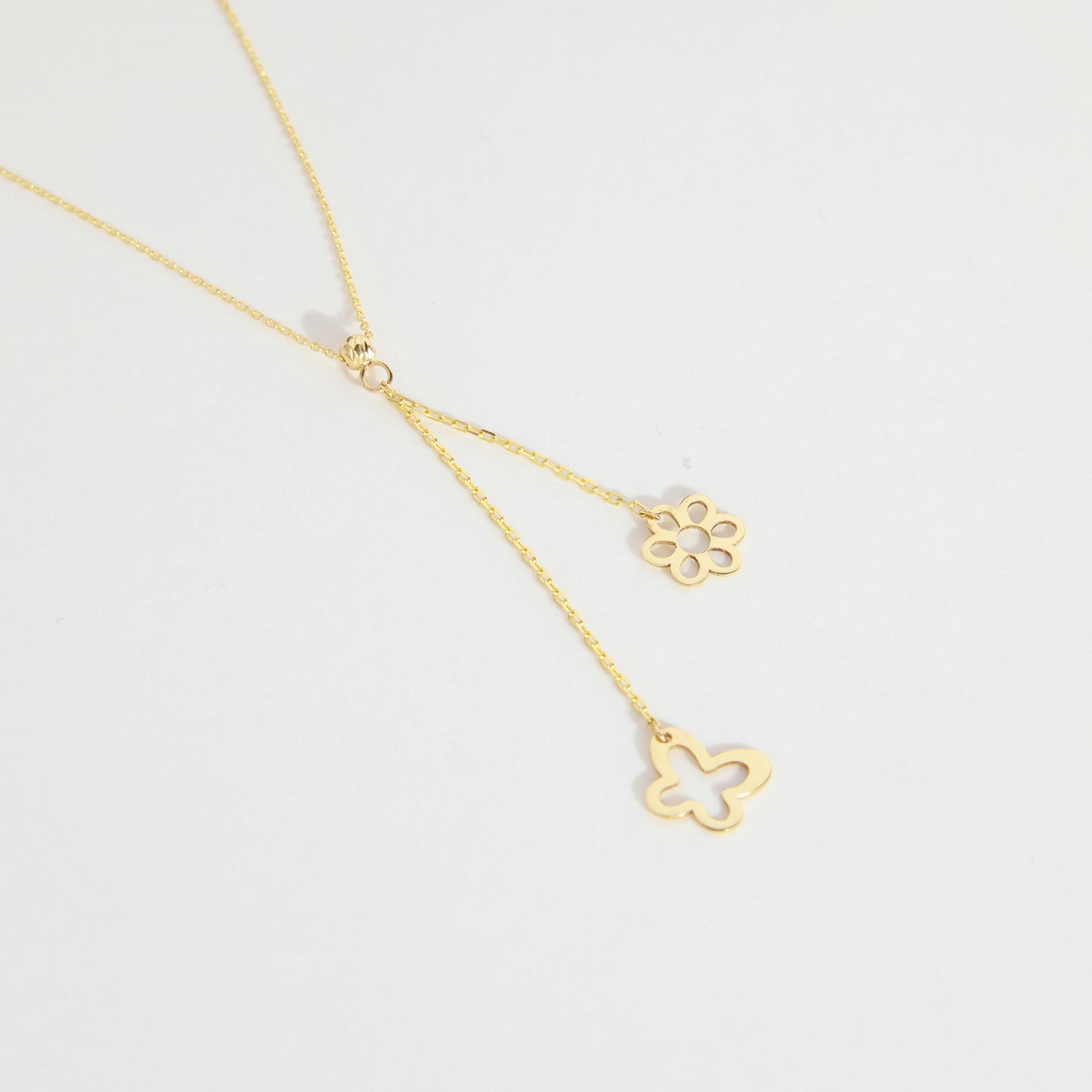 Butterfly and Flower Necklace