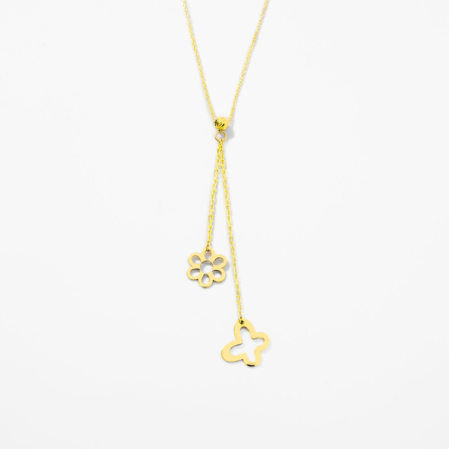 Butterfly and Flower Necklace