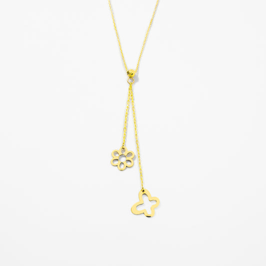 Butterfly and Flower Necklace