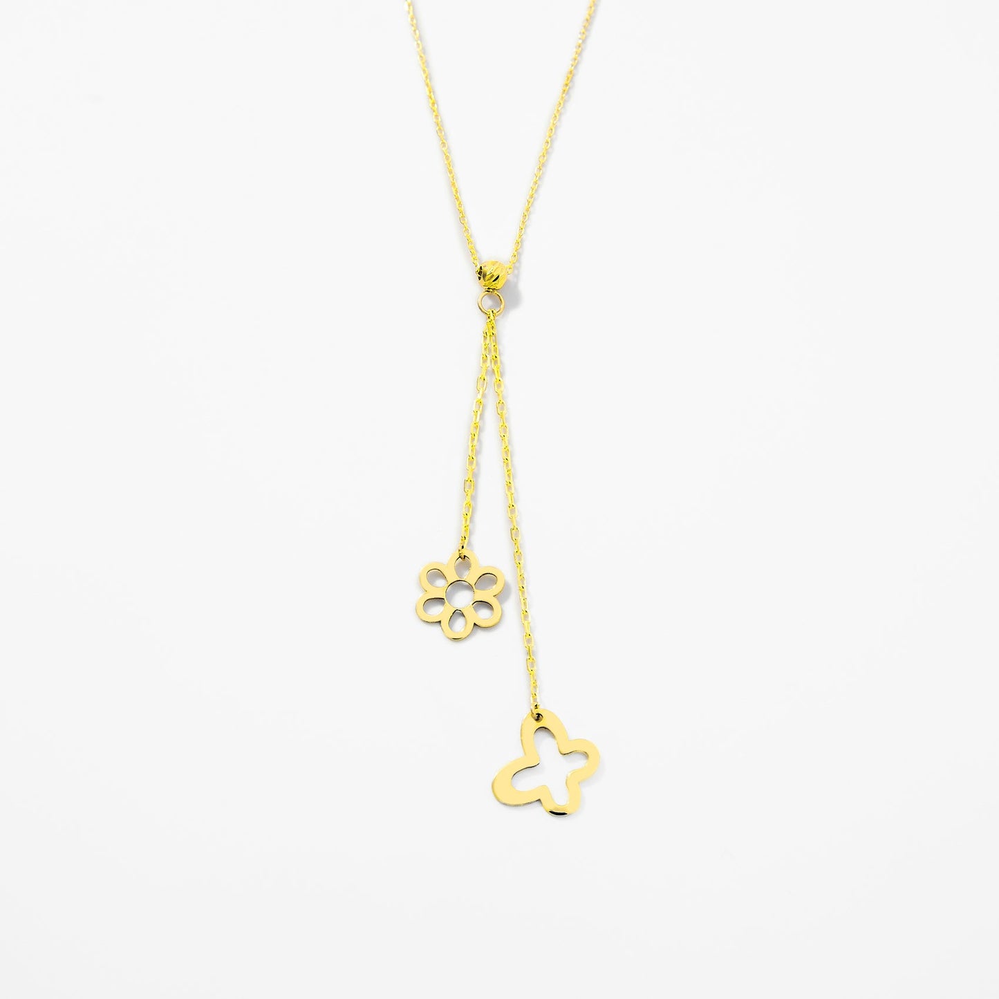 Butterfly and Flower Necklace