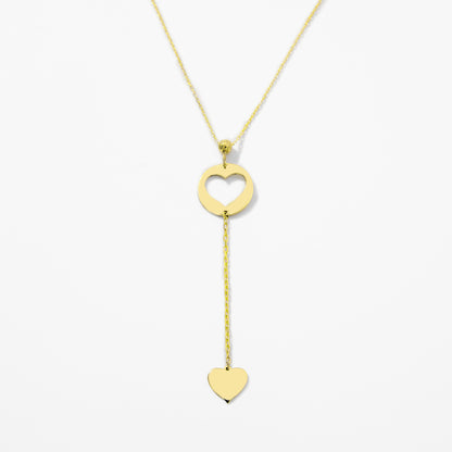 Cut-Out Heart Y-Necklace