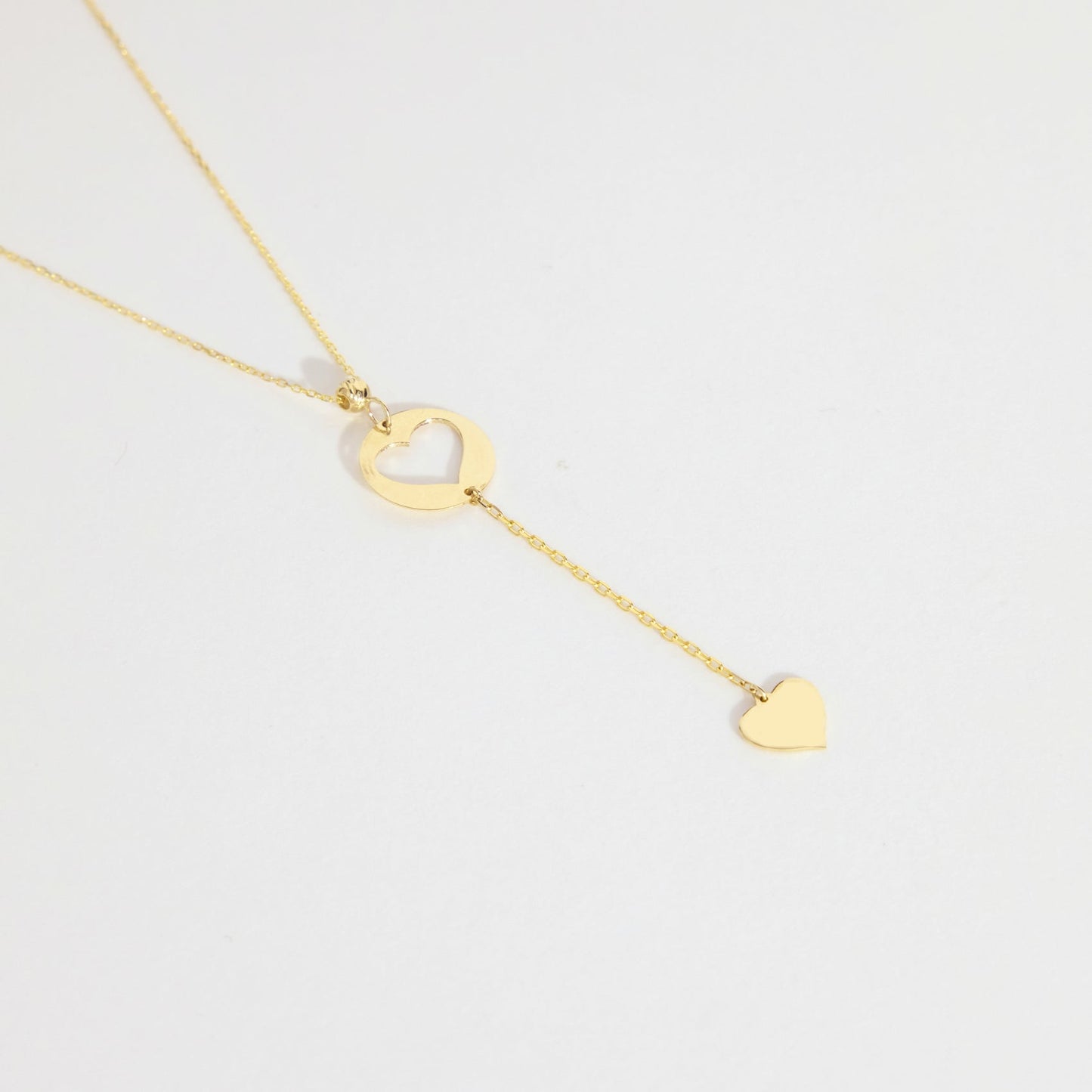 Cut-Out Heart Y-Necklace