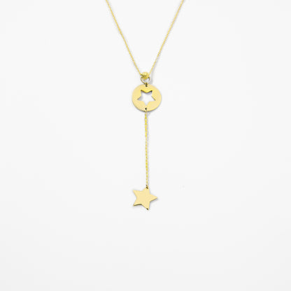Cut-Out Star Y-Necklace