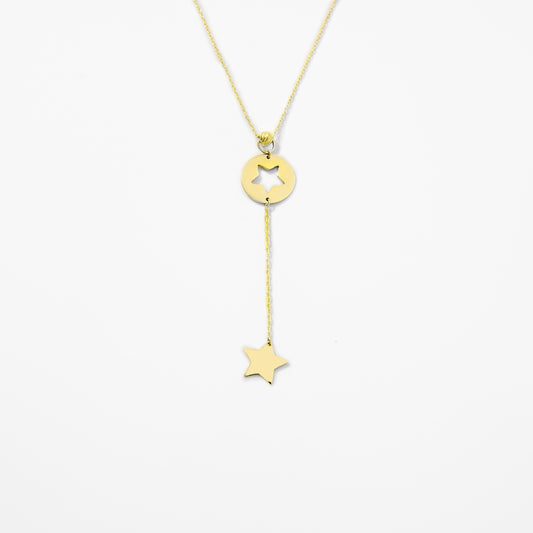 Cut-Out Star Y-Necklace