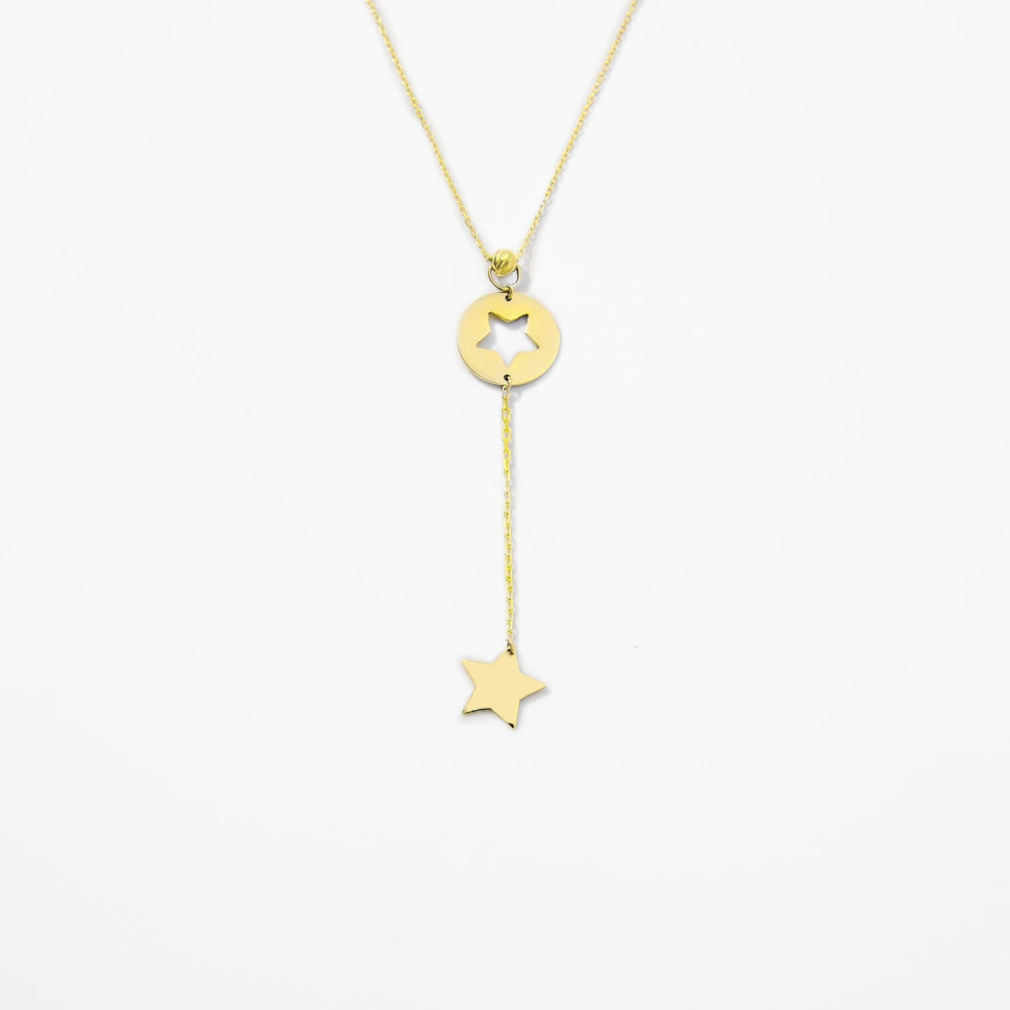 Cut-Out Star Y-Necklace