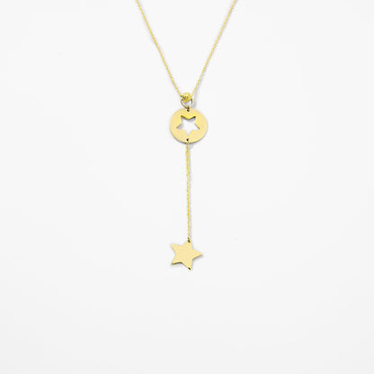 Cut-Out Star Y-Necklace