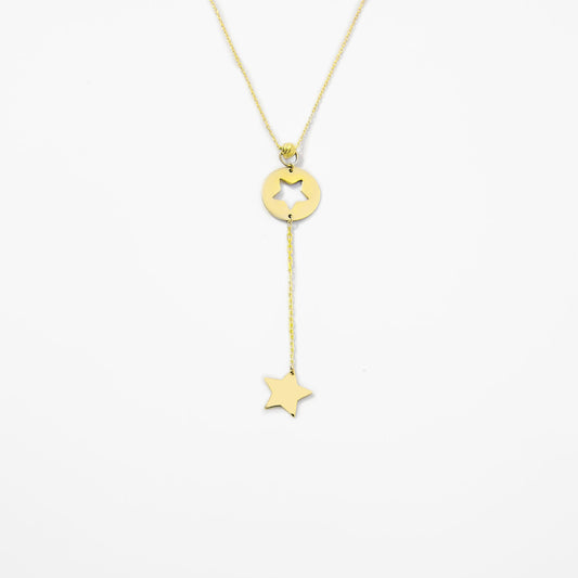 Cut-Out Star Y-Necklace