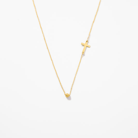 Sideways Cross Necklace