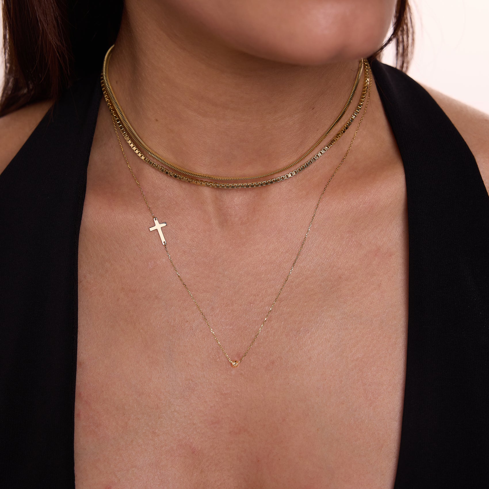 Sideways Cross Necklace