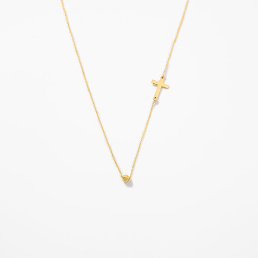 Sideways Cross Necklace