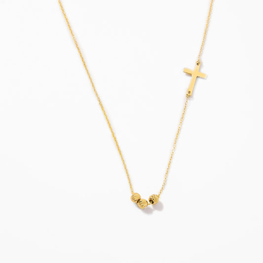 Dainty Sideway Cross Necklace