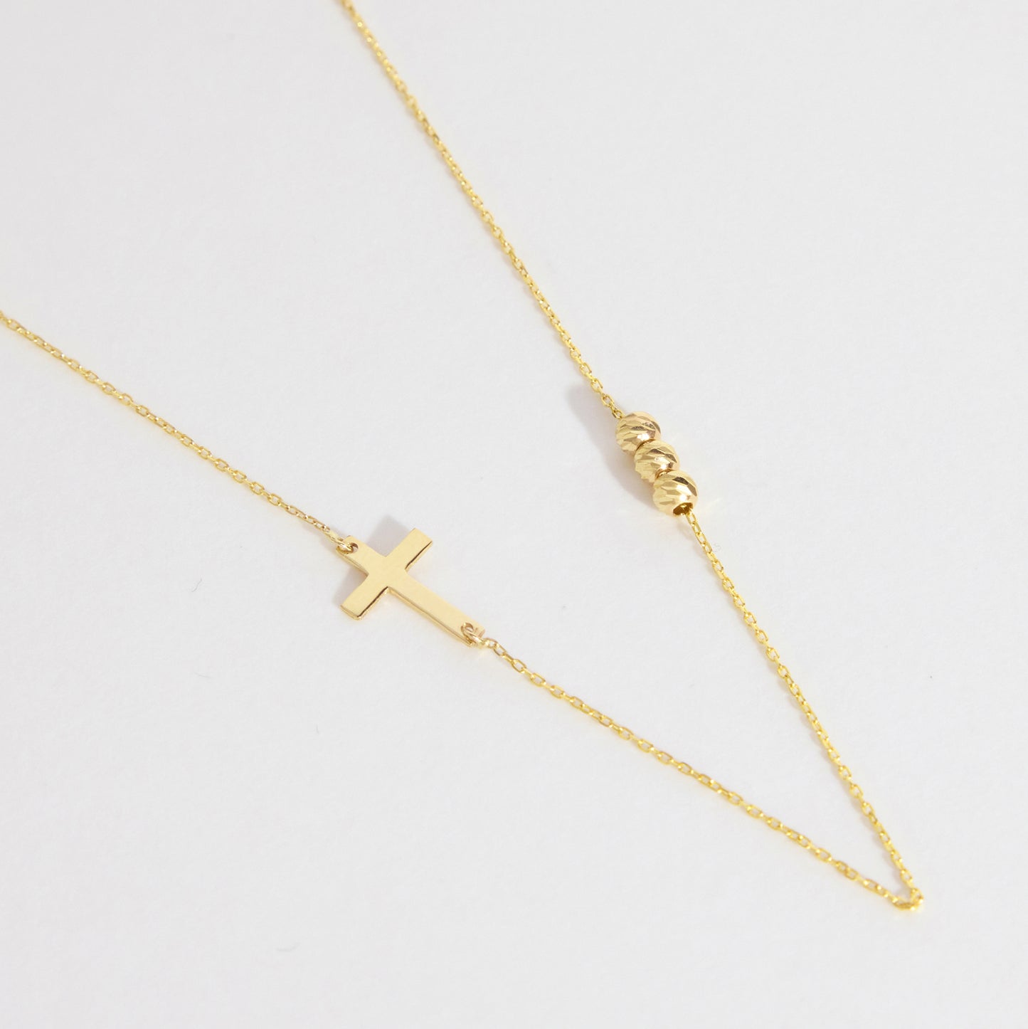 Dainty Sideway Cross Necklace