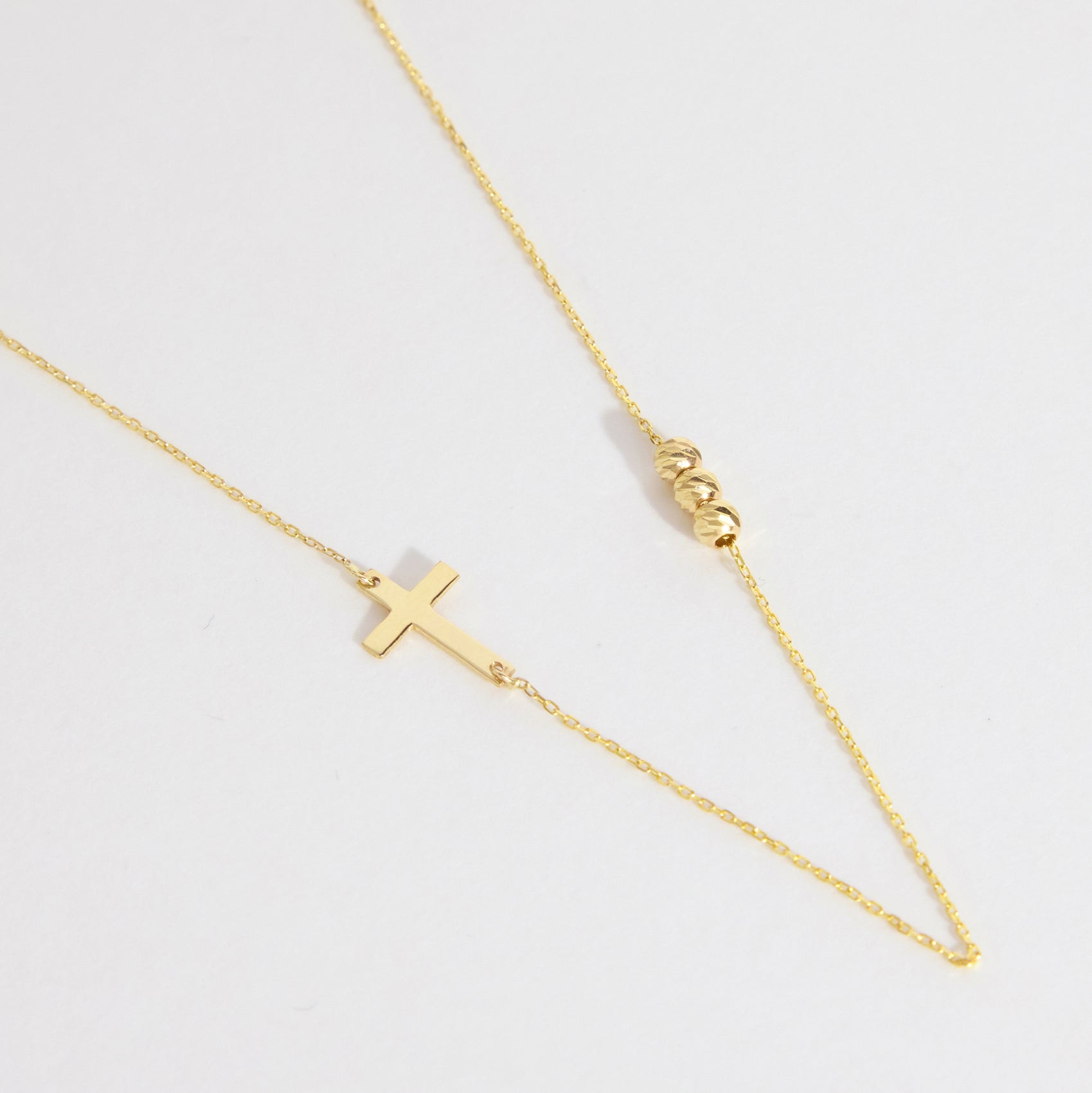 Dainty Sideway Cross Necklace