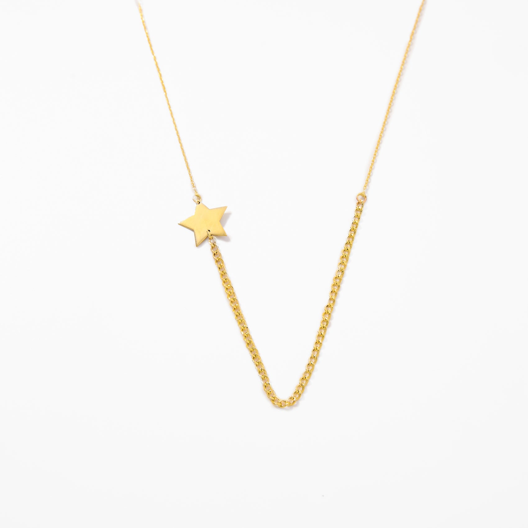 Gelin Sideway Star Necklace in 10K Gold – Gelin Diamond