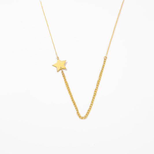 Dainty Sideway Star Necklace