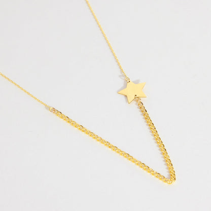 Dainty Sideway Star Necklace