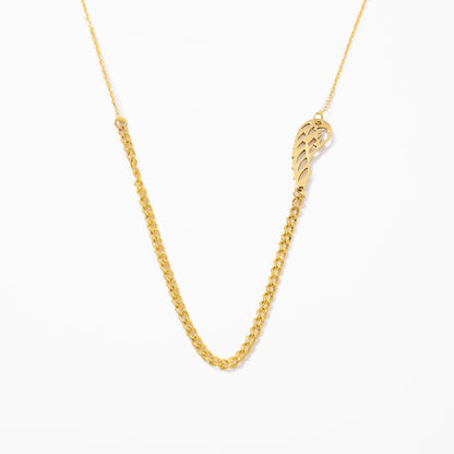 Dainty Sideway Angel Wing Necklace