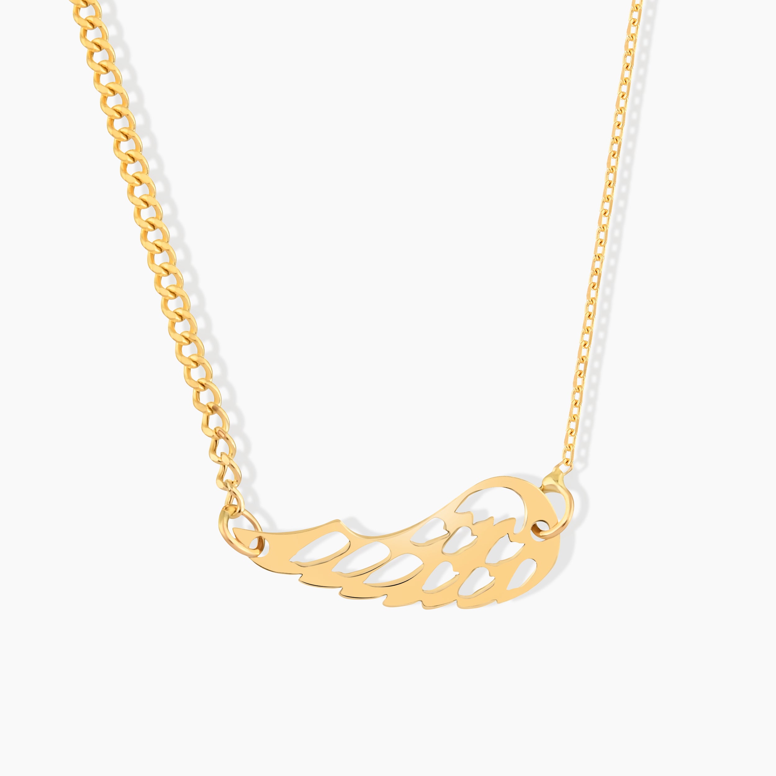 Dainty Sideway Angel Wing Necklace