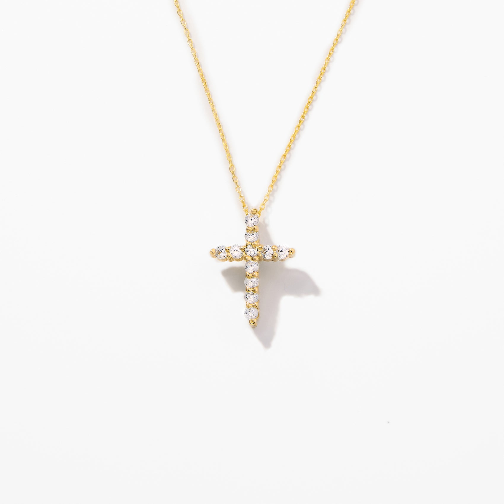 Dainty Diamond Cross Necklace