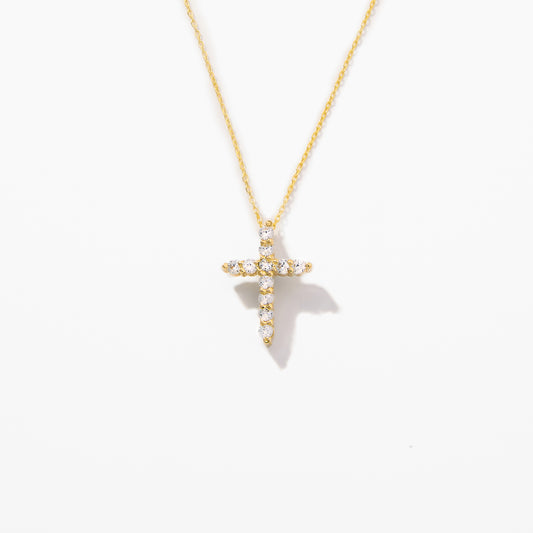 Dainty Diamond Cross Necklace