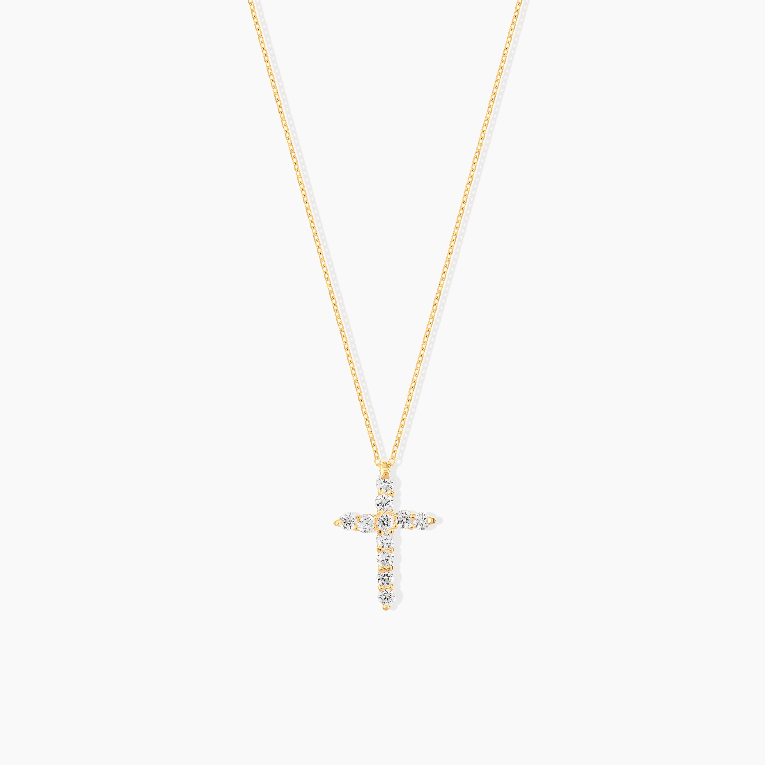 Dainty Diamond Cross Necklace