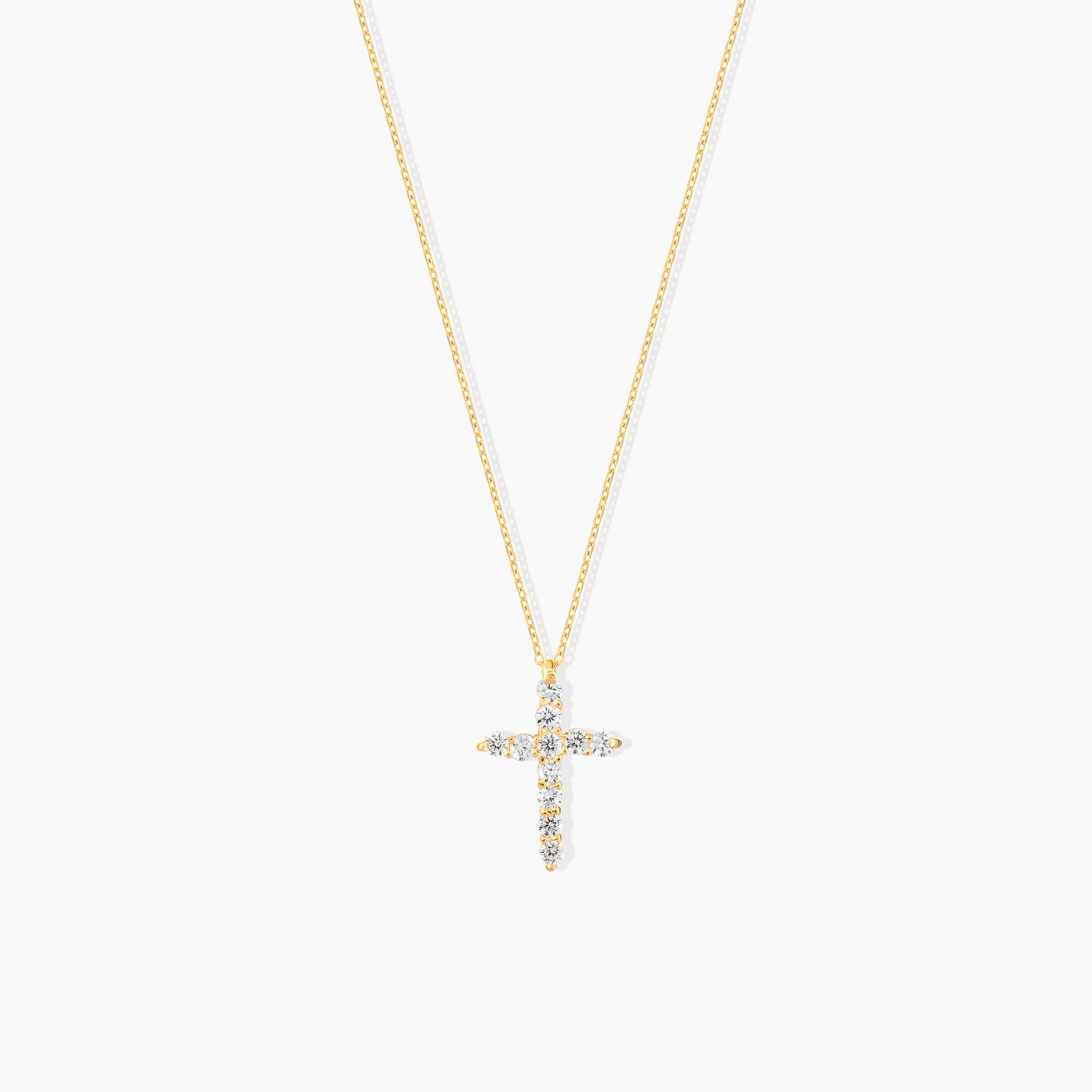 Dainty Diamond Cross Necklace