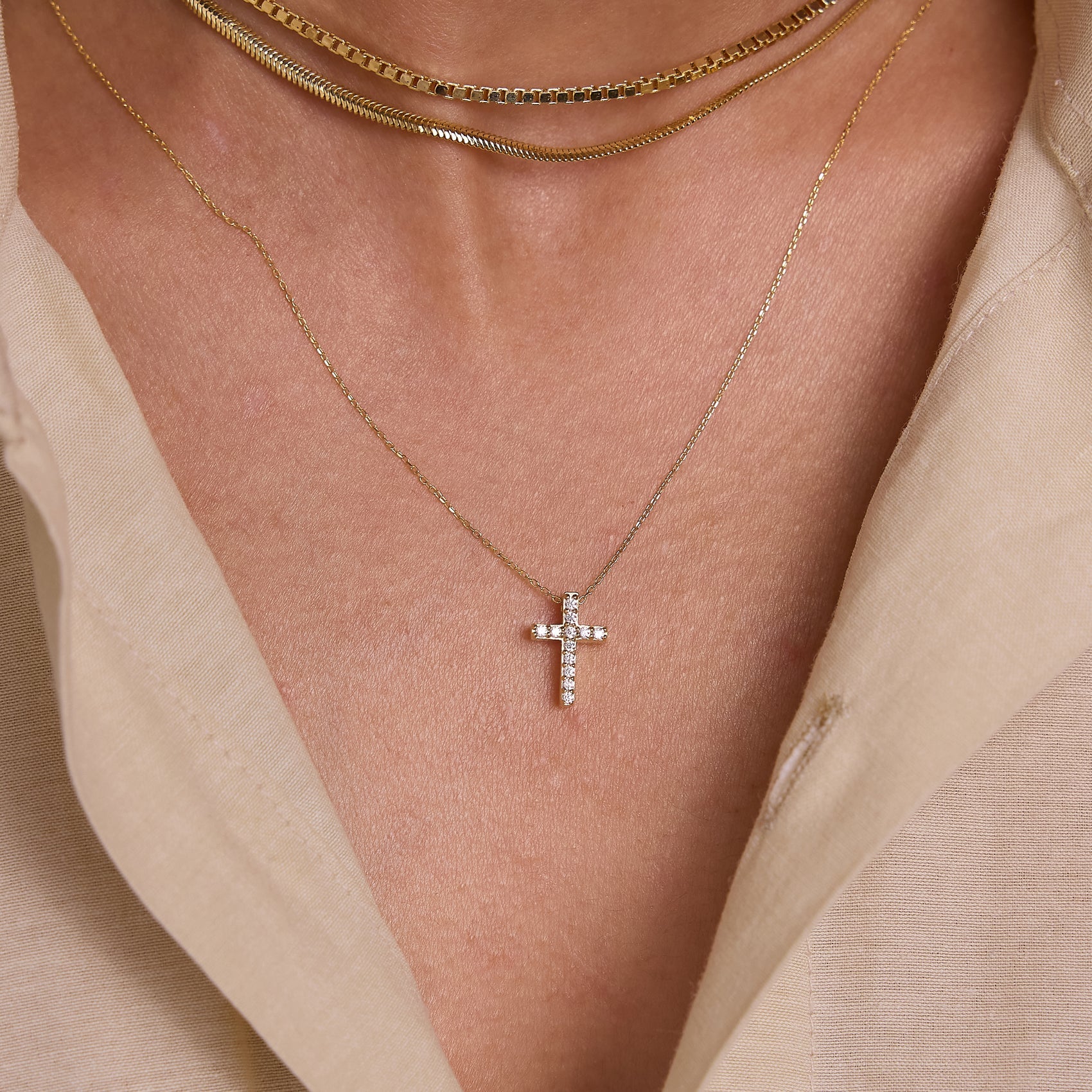 Diamond Cross Necklace