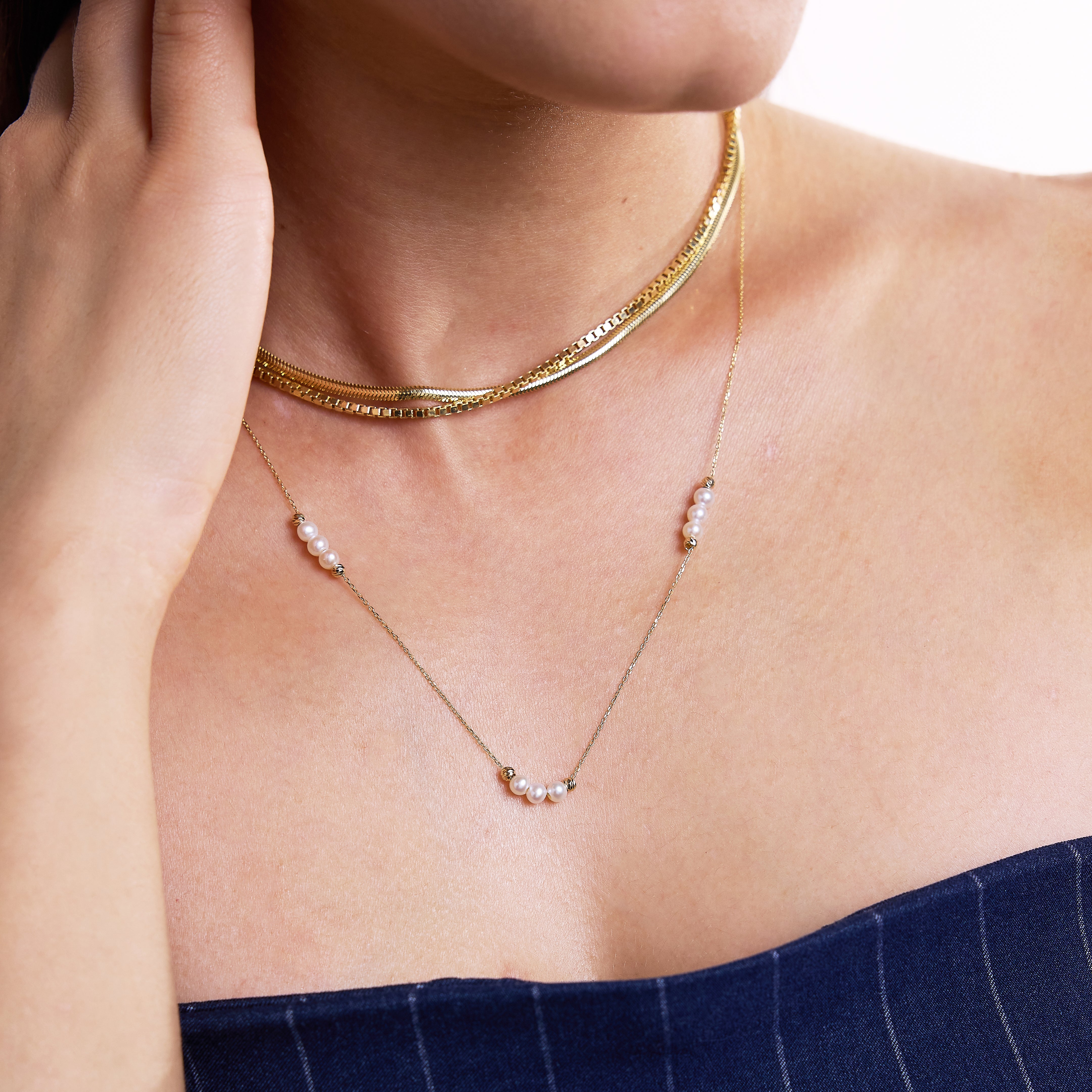 Pearl Station Necklace