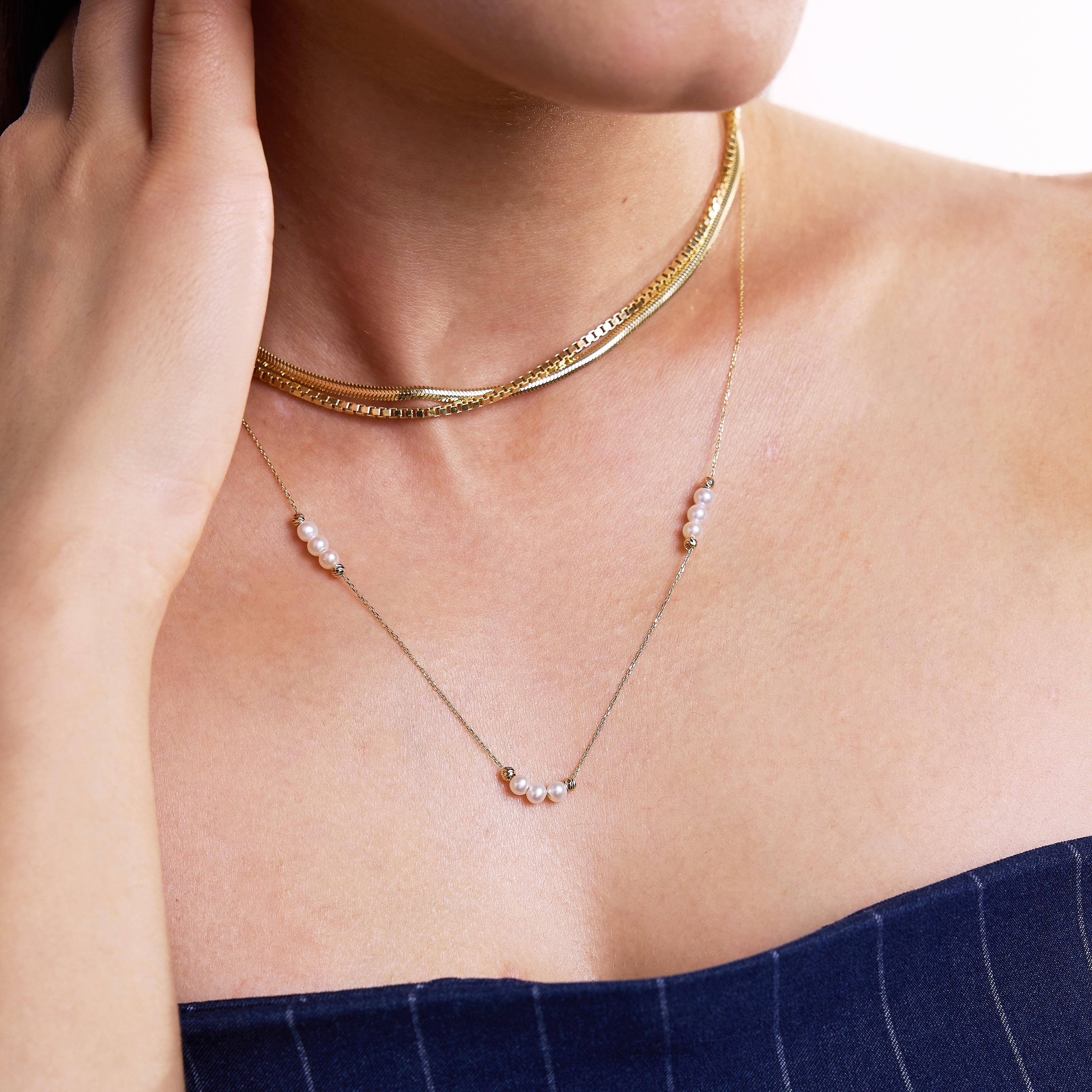 Pearl Station Necklace