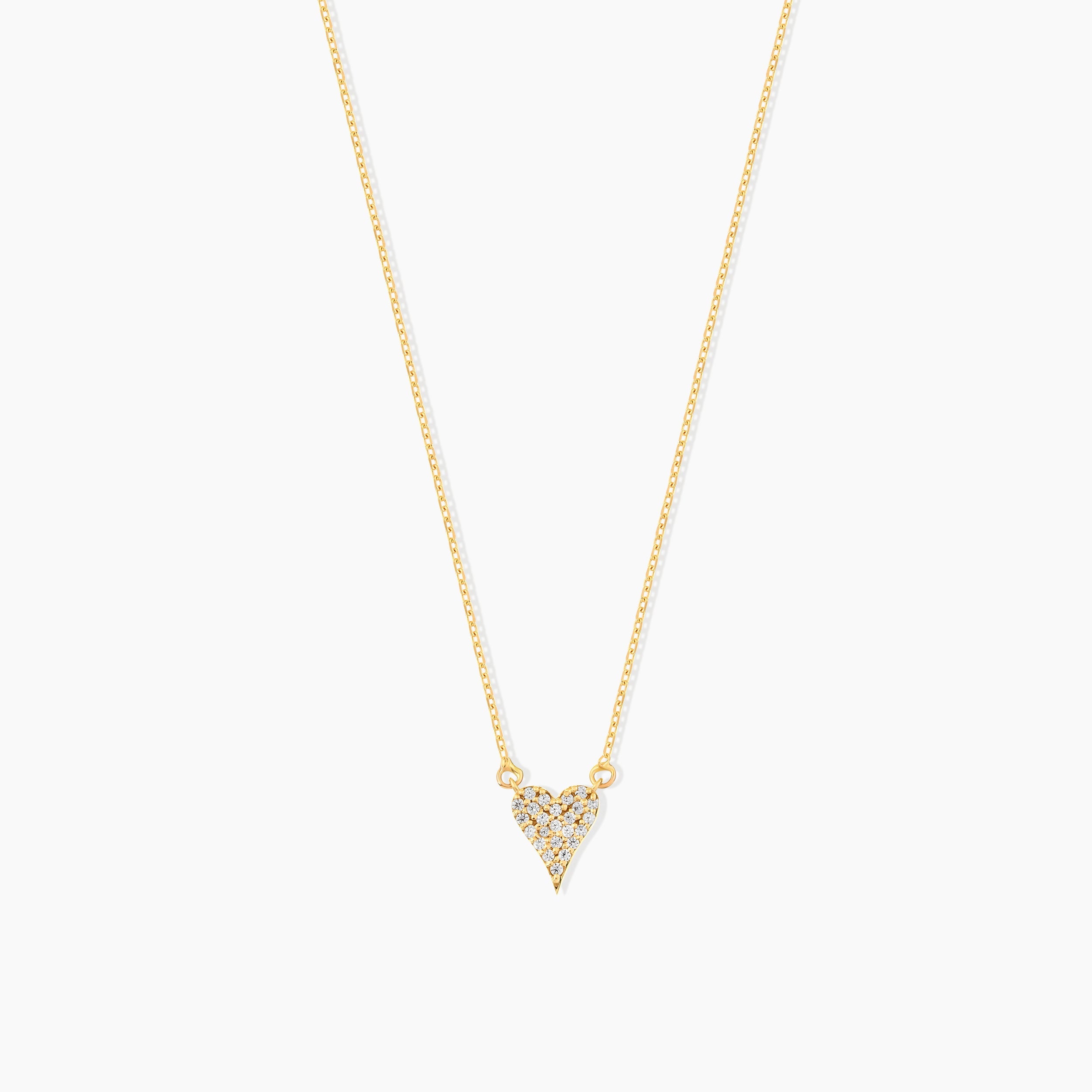 Dainty Diamond Heart Necklace